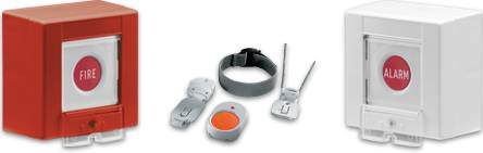 The wireless fire alarm button, the wireless emergency call transmitter and the wireless panic alarm button